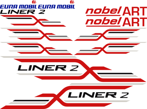 Reproduktion av dekaler till Eura Mobil Liner 2.