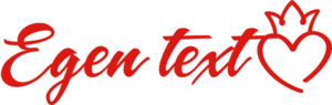 Skriv din egen text och välj bland lite olika hjärtan