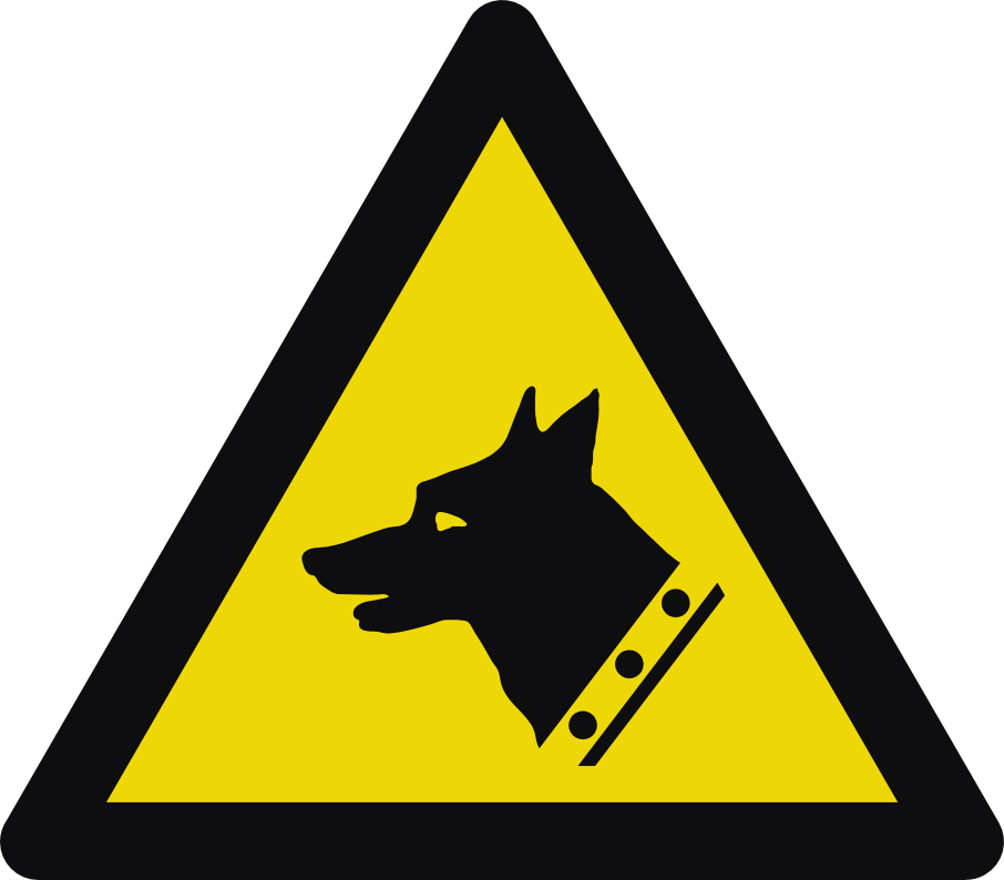 W013 Varning för hunden 