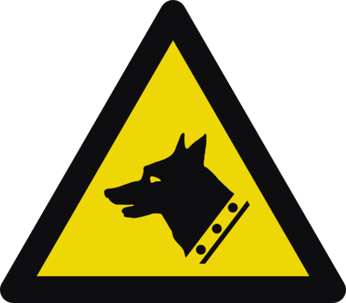 W013 Varning för hunden 