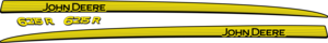 Dekorsats JOHN DEERE 6215R, 2st stripe Höger och vänster 1725mm. 2st texter 200x50mm