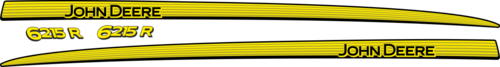 Dekorsats JOHN DEERE 6215R, 2st stripe Höger och vänster 1725mm. 2st texter 200x50mm
