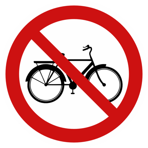 Inga cyklar här tack  