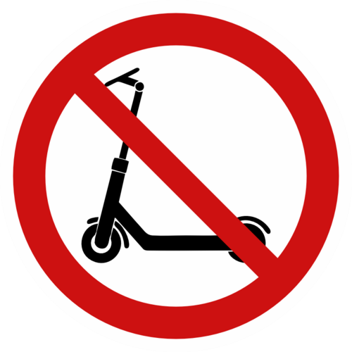 Elsparkcykel parkering förbjuden 
