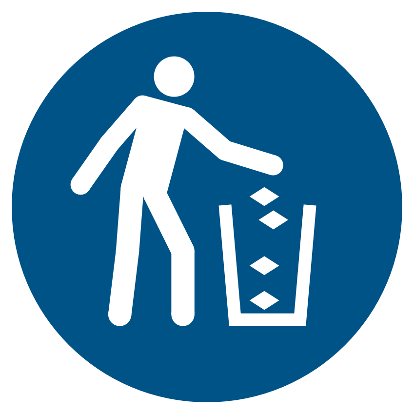 Använd papperskorgen M030