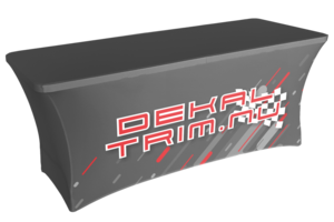 Mässbord 1800x750x740mm
Hopfällbart mässbord med färgtryck på stretchtyg.Vikt: 13kr. Max belastning 200kg.