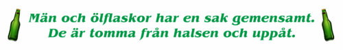 Män och ölflaskor