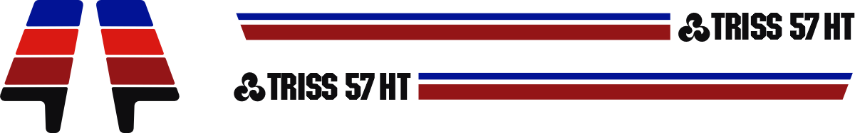 Dekorsats innehållande stripe, text och kapelldekal. Stripe 100mm hög.