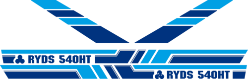 2000x110mm Blått/ljusblå/silver Blått/ljusblå/silver Komplett innehållande: 2st Stripes i blått/ljusblått/silver. 2000x110mm lång samt 2st kapelldekaler