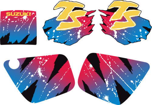 Komplett dekalkitt Suzuki TS