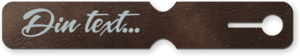 Lädertag med lasergraverad text. 125x20mm