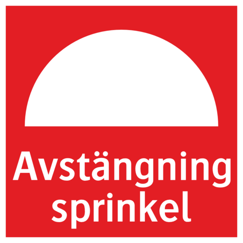 Avstängning  sprinkel 
