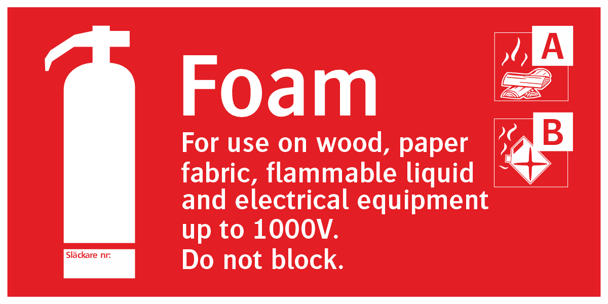 Brandsläckare Foam