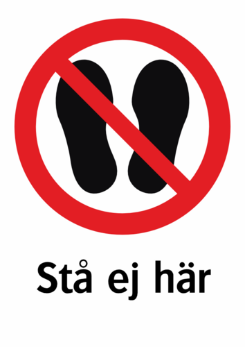  Stå ej här 
