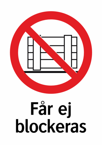 Får ej blockeras 
