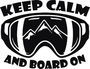 Keep calm and board on dekal