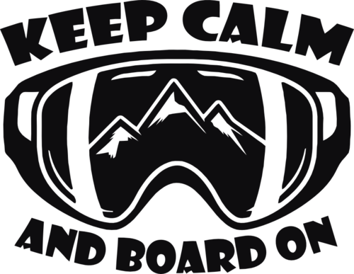 Keep calm and board on dekal