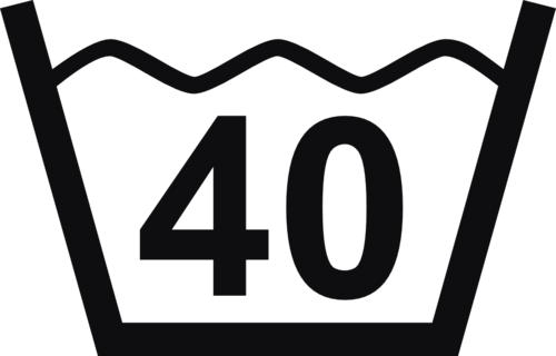Datorskuren dekal. Tvättråd maxtemperatur 40 grader.
