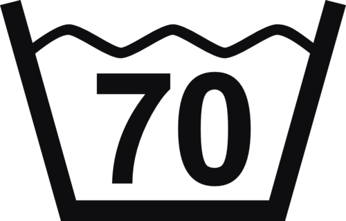 Datorskuren dekal. Tvättråd maxtemperatur 70 grader.