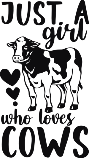 Just a girl who loves cows dekal