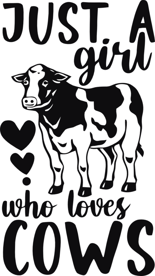 Just a girl who loves cows dekal