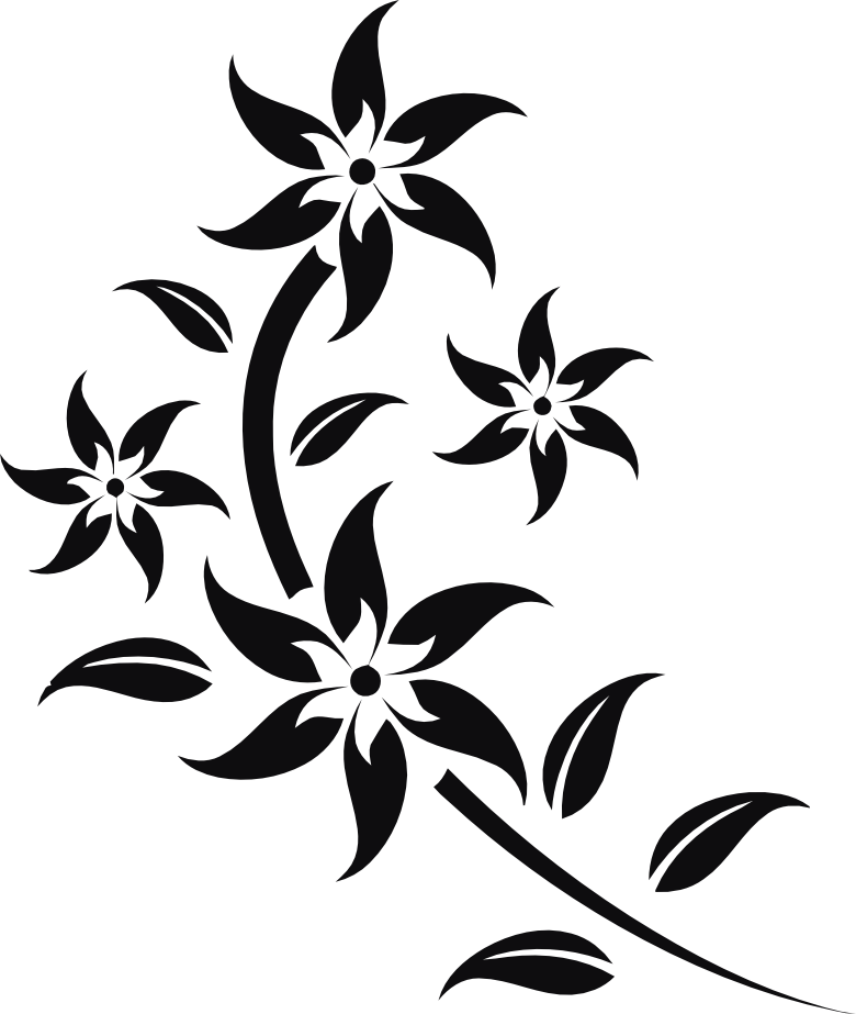 Blommor dekal