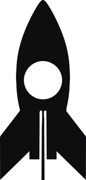 Rymdraket dekal