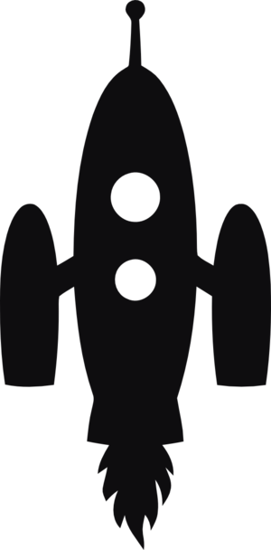 Rymdraket dekal