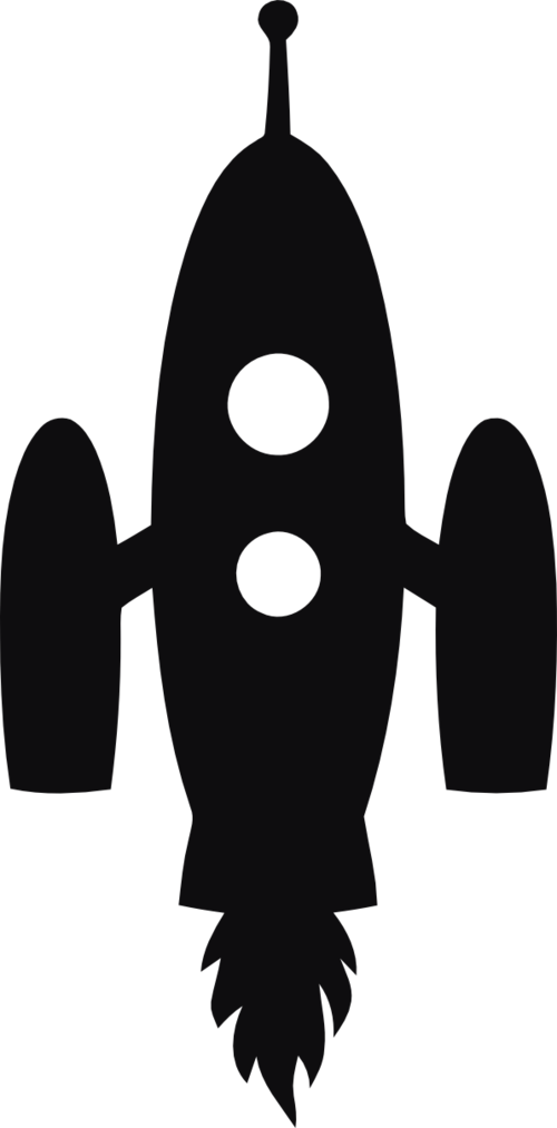 Rymdraket dekal