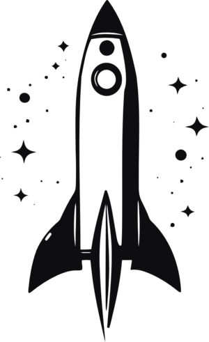 Rymdraket dekal