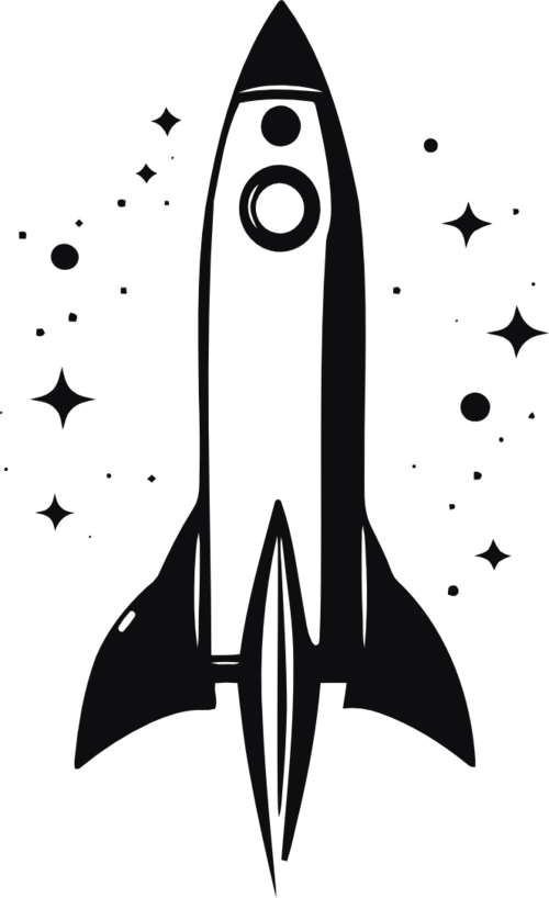 Rymdraket dekal