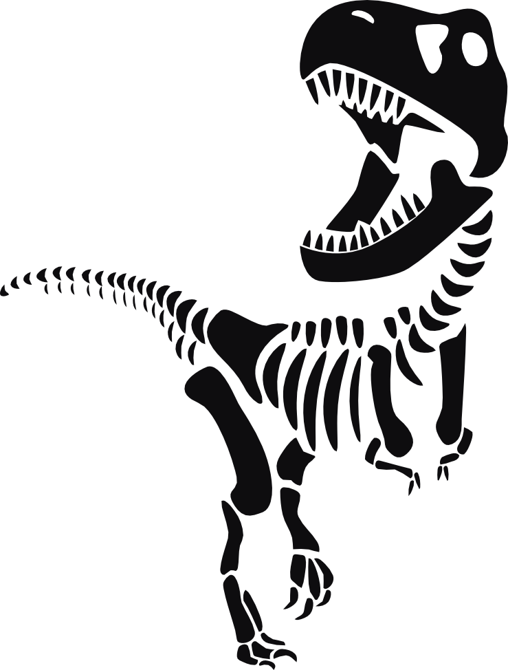 T rex dekal