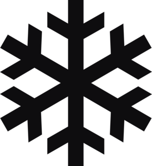 Snöflinga. Datorskuren dekal