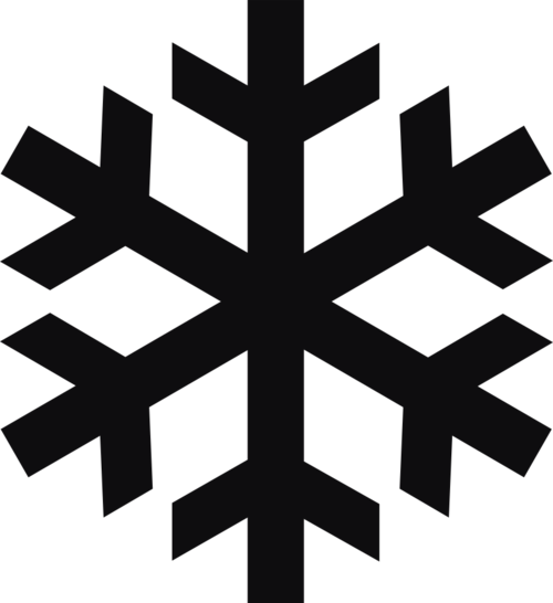 Snöflinga. Datorskuren dekal