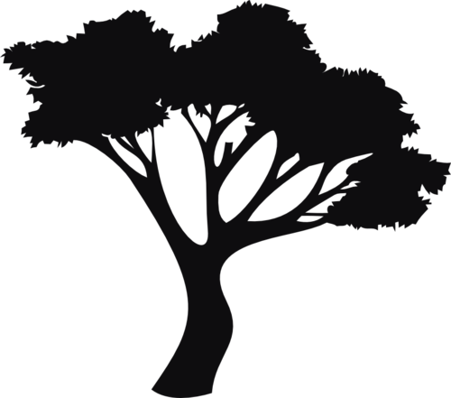 Datorskuren dekal. Växt, träd,  skog