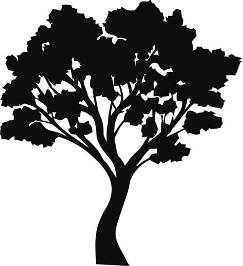 Datorskuren dekal. Växt, träd,  skog