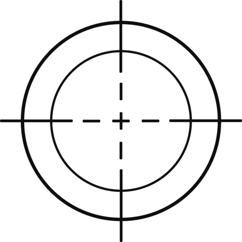 Datorskuren dekal. Sikte