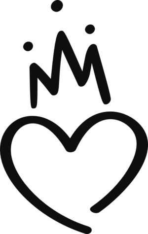 Hjärta med krona dekal