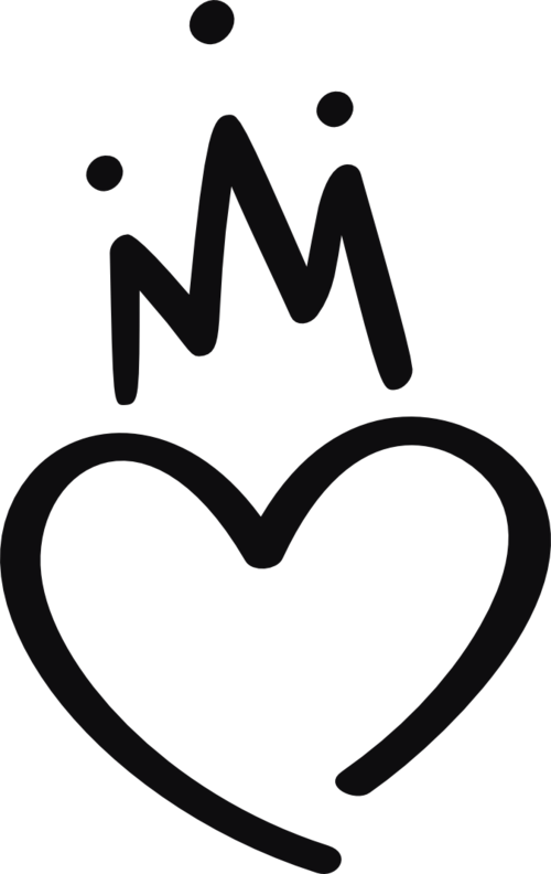 Hjärta med krona dekal