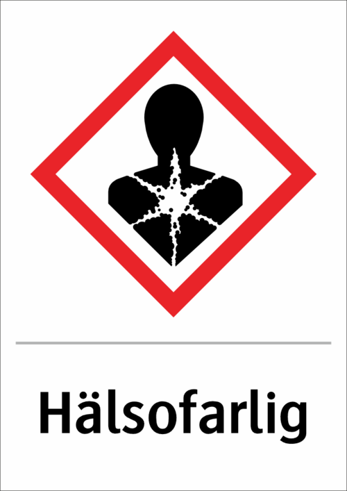 Skylten finns i aluminium (plan), plast, klisterdekal.