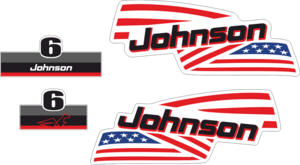 Komplett innehållande: 4st Dekaler för Johnson 6 USA