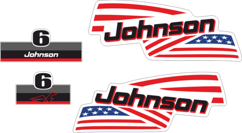 Komplett innehållande: 4st Dekaler för Johnson 6 USA
