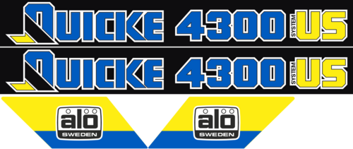 2st Quicke 2300 US 700x85mm, 2st ålö 286x100mm.