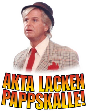 Klassisk dekal med Ragnar Vanheden från Jönssonligan