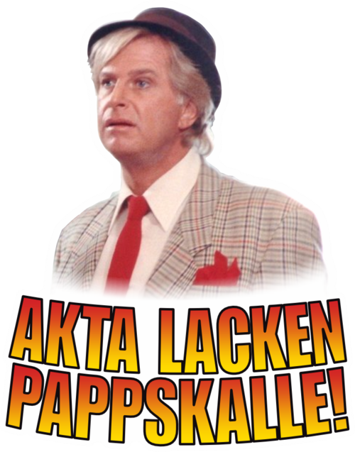 Klassisk dekal med Ragnar Vanheden från Jönssonligan