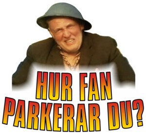 Klassisk dekal med Dynamit Harry från Jönssonligan