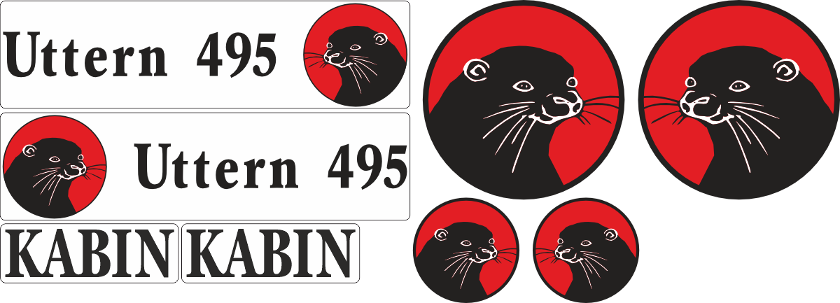 Komplett kitt innehåller:
2st Sidodekor 380x100mm.
2st runda uttern 95mm.
2st runda uttern 180mm.
2st KABIN 165mm