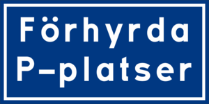 Parkeringsskylt - Förhyrda P-platser
400mm x 200mm