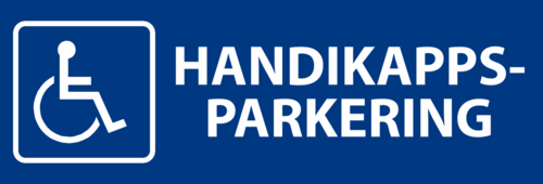 Parkeringsskylt  HANDIKAPPS- PARKERING  295mm x 100mm