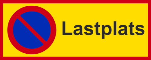 Parkeringsförbud Lastplats   450mm x 180mm